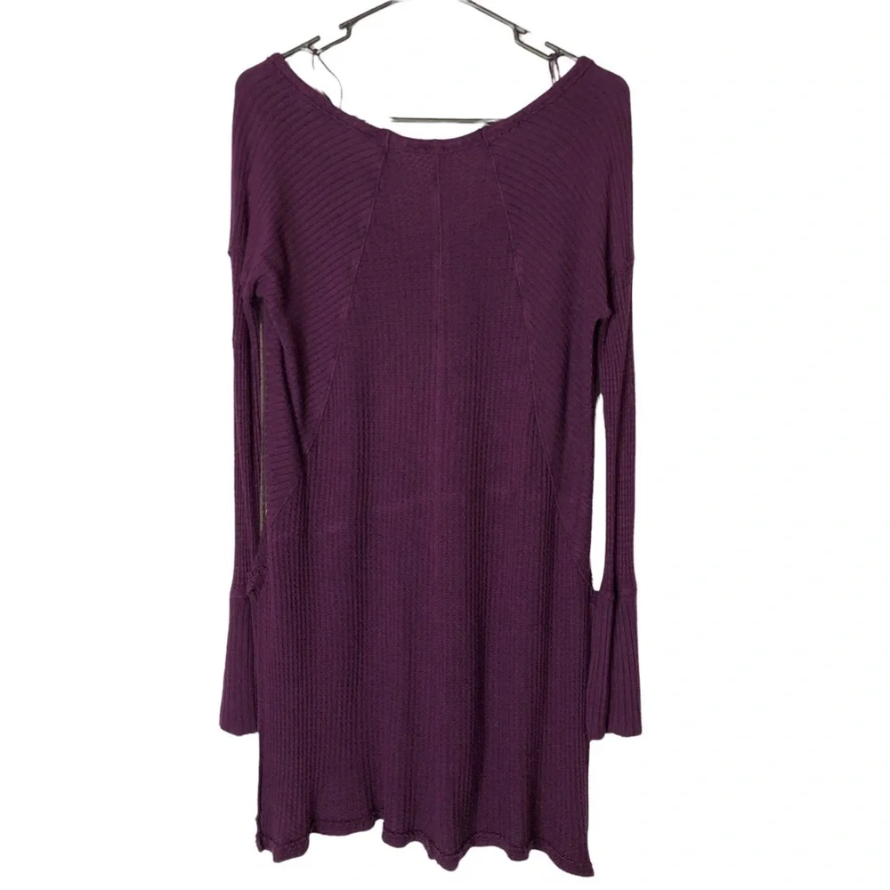 Free People Ventura‎ Thermal High Low Hem Long Sleeve Size Small